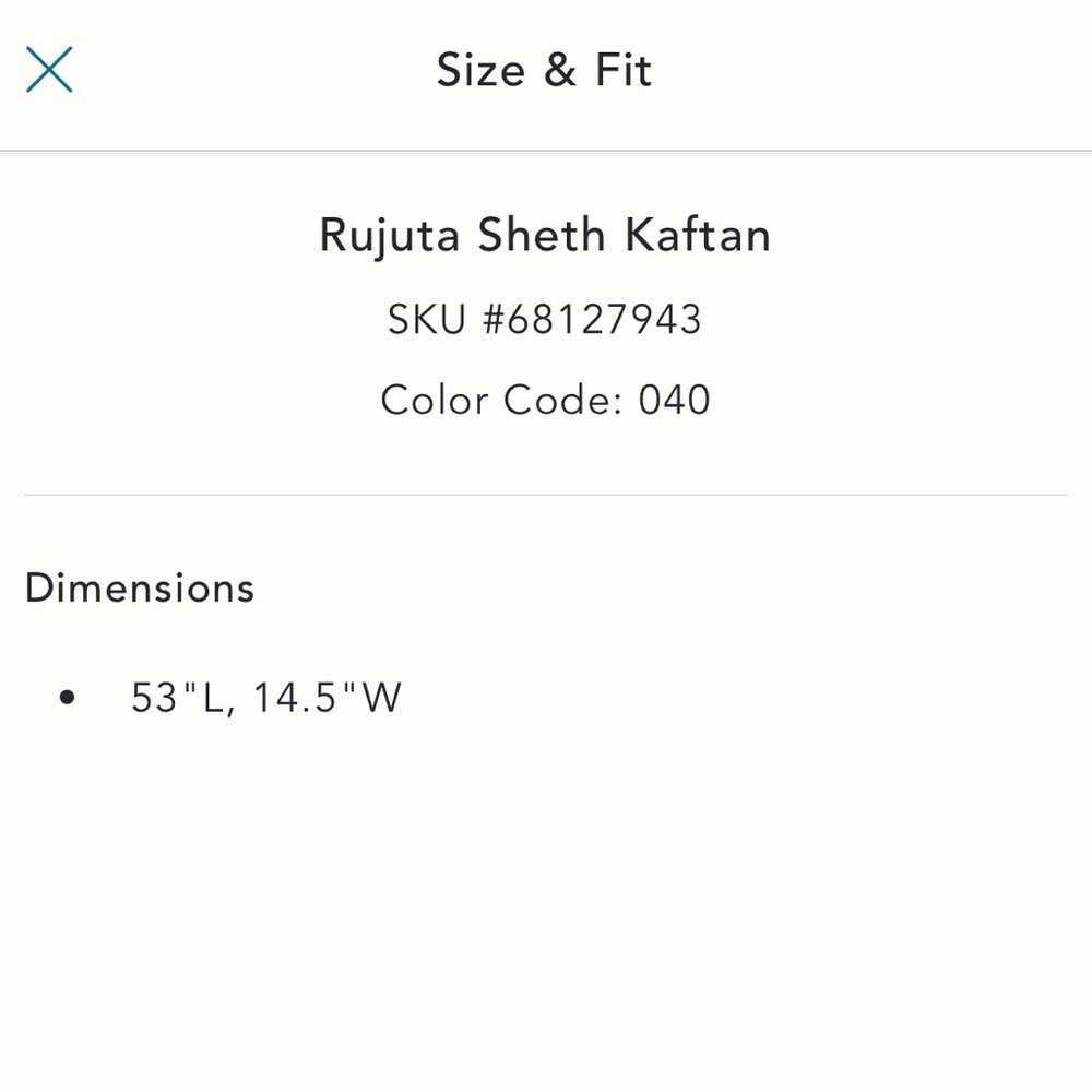 Anthropologie Rujuta Sheth Kaftan Dress - One Size - Picture 8 of 9